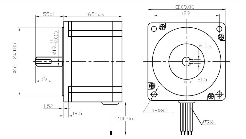 Motor de passo 110HS